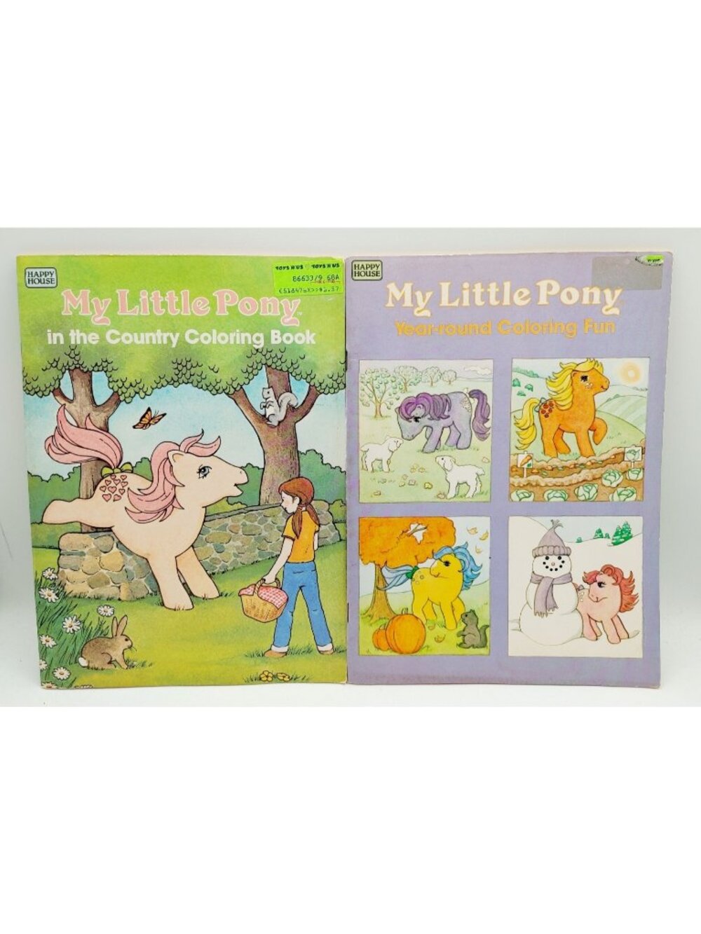 Lot of 2 MY LITTLE PONY Coloring Books 1984 Unused
